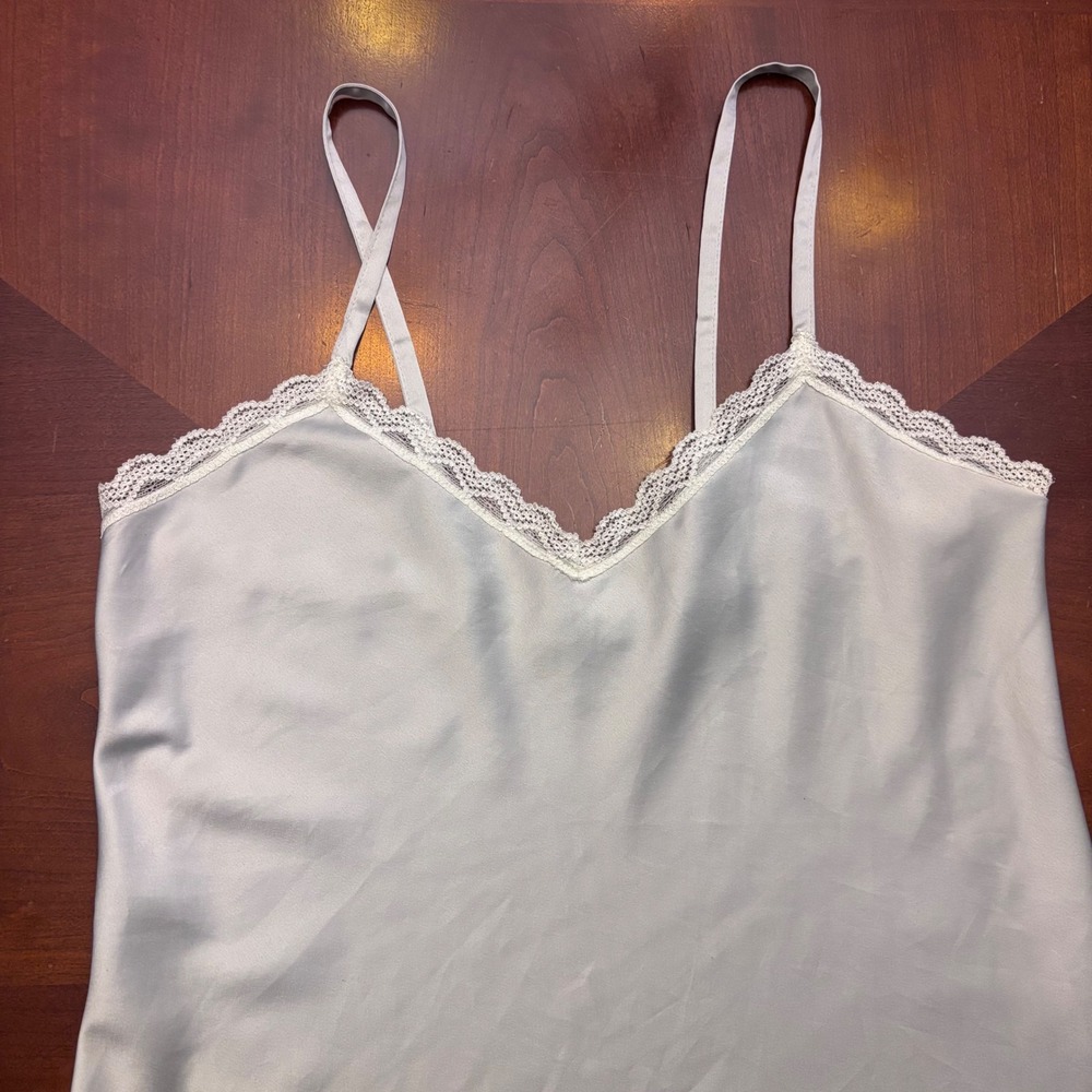 Lauren Ralph Lauren Light Blue Lace-Trim Camisole - Picture 3 of 11